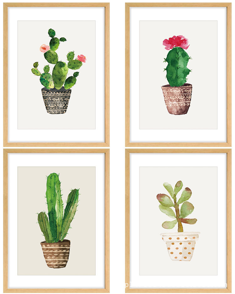 北欧植物小清新装饰画 客厅墙挂画 卧室墙画壁画 可定制图片包邮