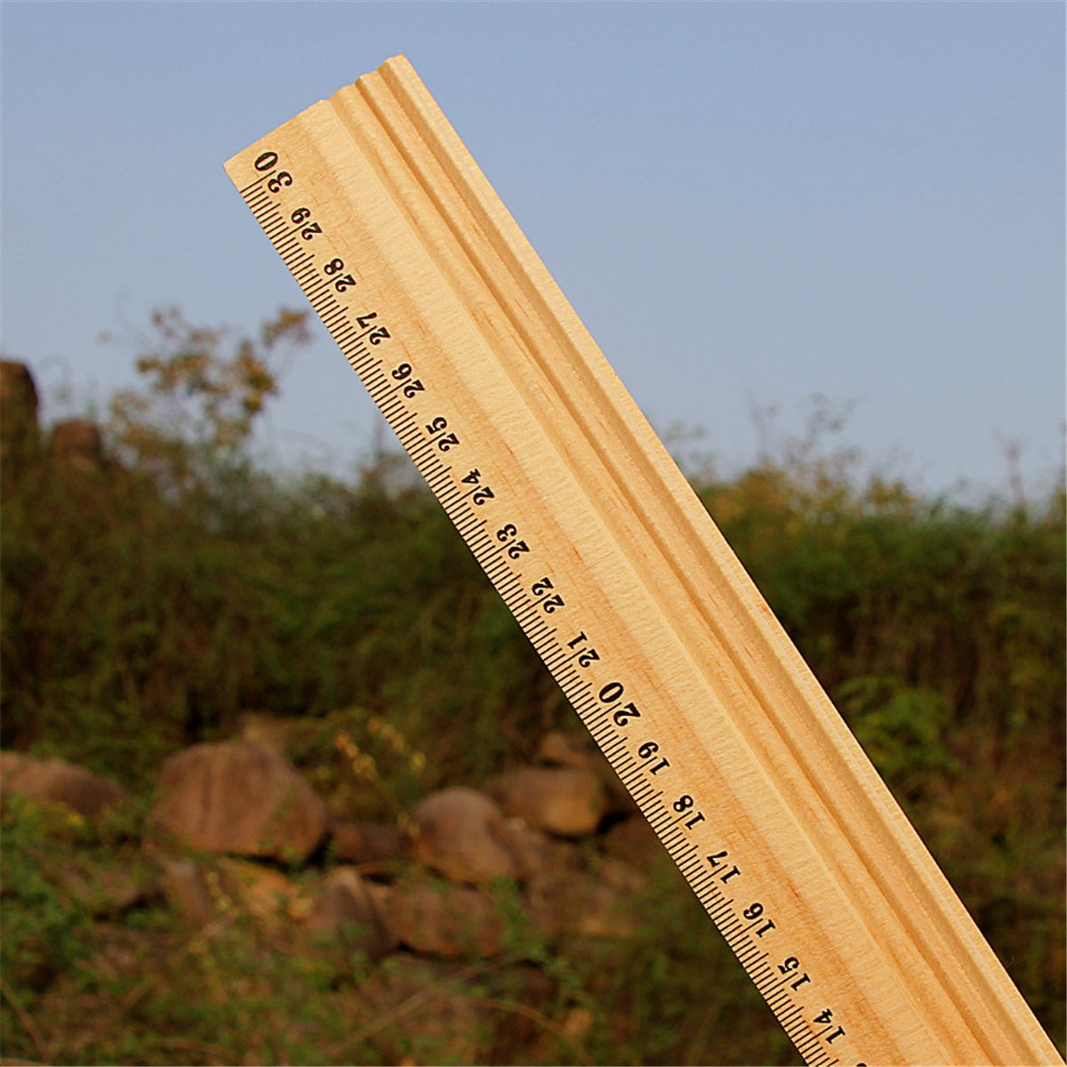 木头尺子 30cm松尺子木制 定做印字印logo 平面直尺 工厂定制款