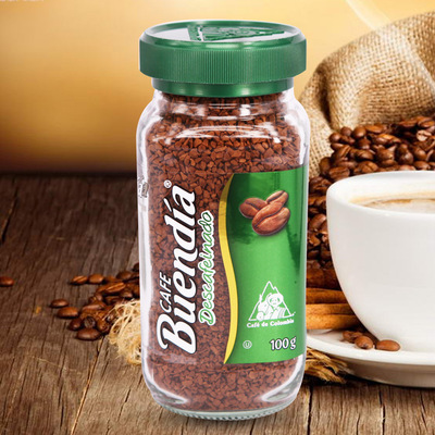 哥伦比亚进口咖啡 博恩哥伦比亚脱因冻干速溶咖啡100g 高品质咖啡