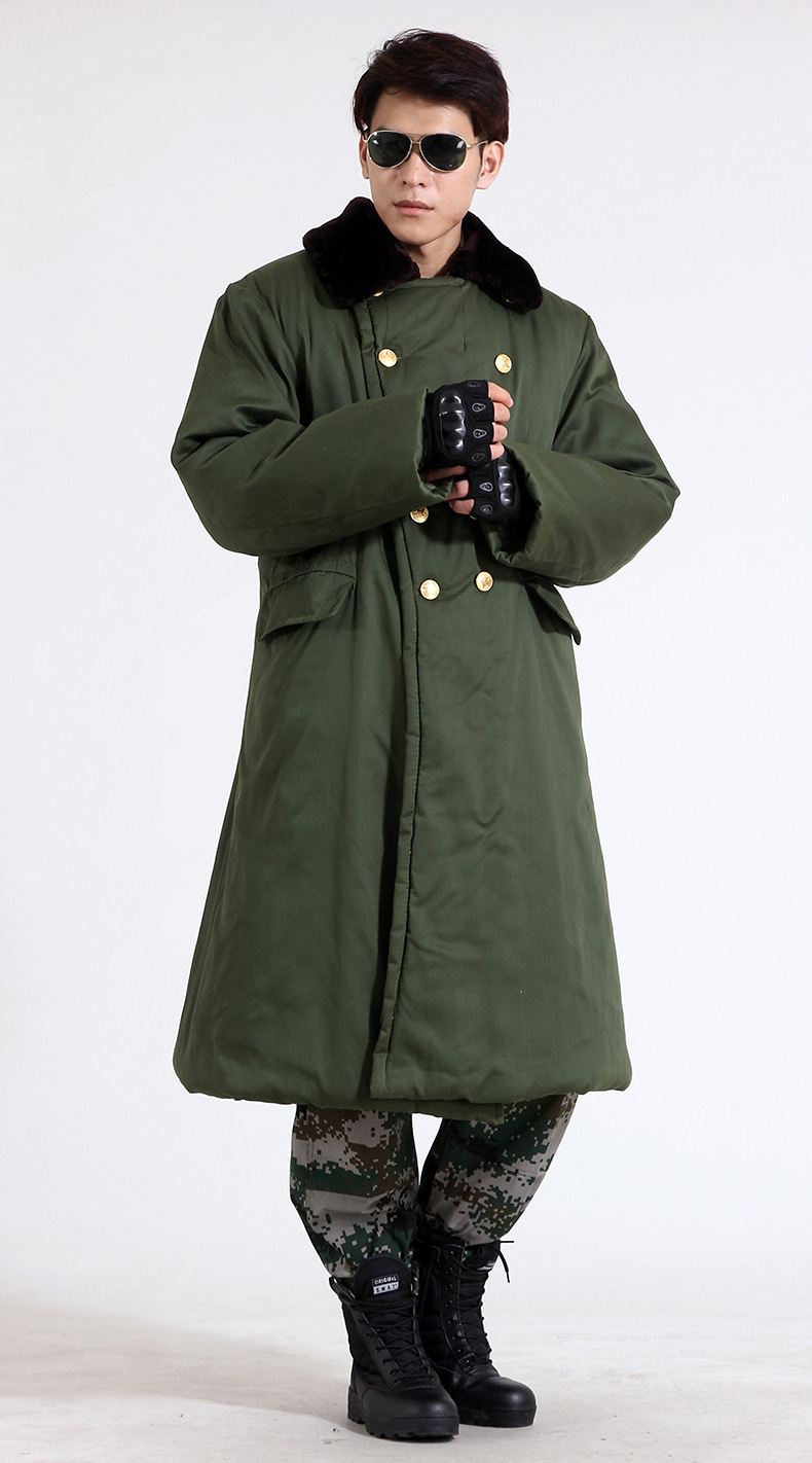 现货男款加厚款保暖冬季军大衣防寒服棉袄子长款男棉大衣5斤以上