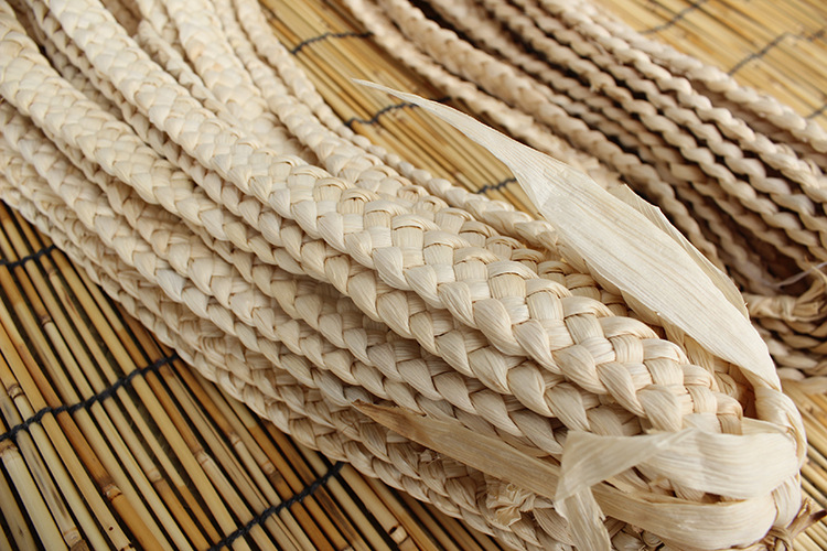 现货 供应 玉米皮五股辫玉米皮辫 手工宠物辫玉米叶辫 草辫批发