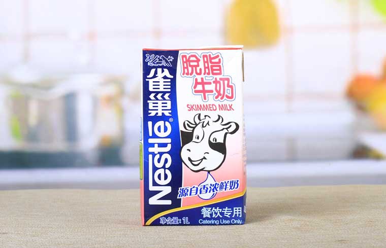 nestle雀巢脱脂牛奶12*1l 餐饮脱脂牛奶 咖啡餐饮 香浓鲜奶 - 进口食