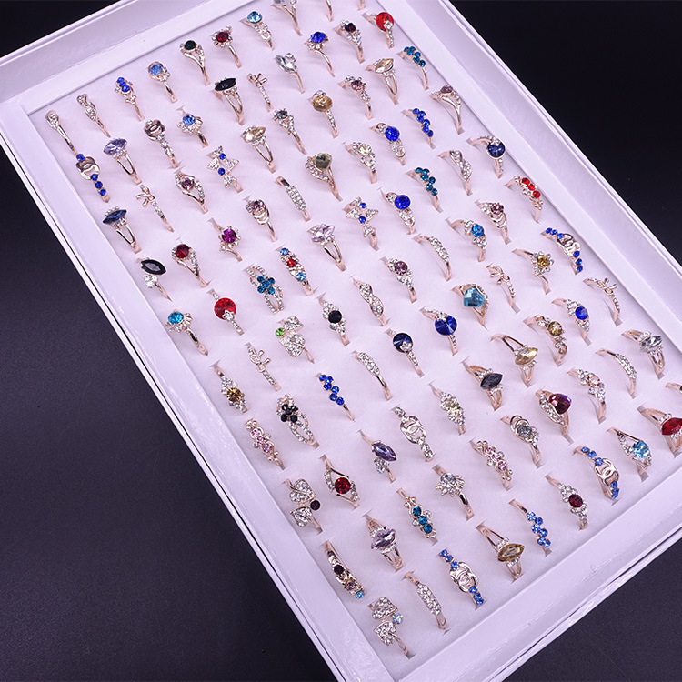 10 Yuan Store Stall Foreign Trade Supply Fashion All-Matching Micro Setting Ring NEW Couple Ring Rings Korean Ring