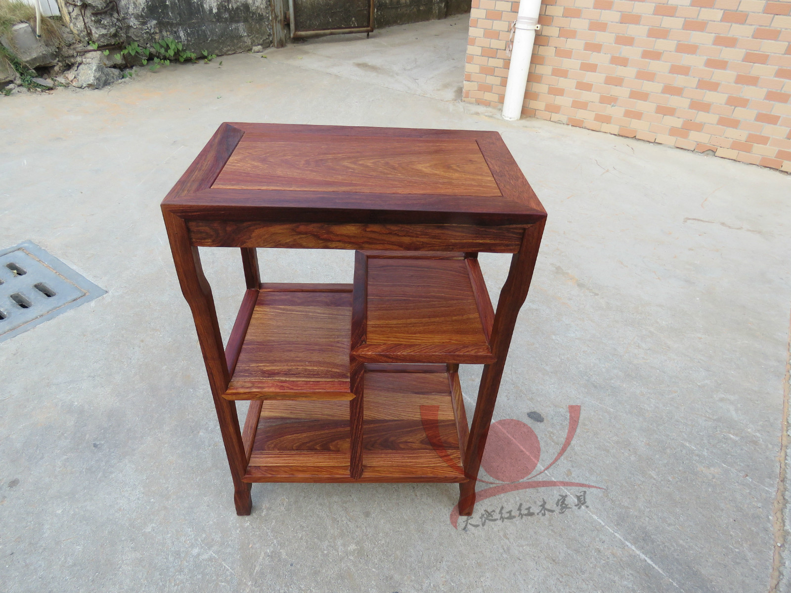 红木角几茶几 非洲黄花条木电话几中式实木角几边几明清古典热销-红枣