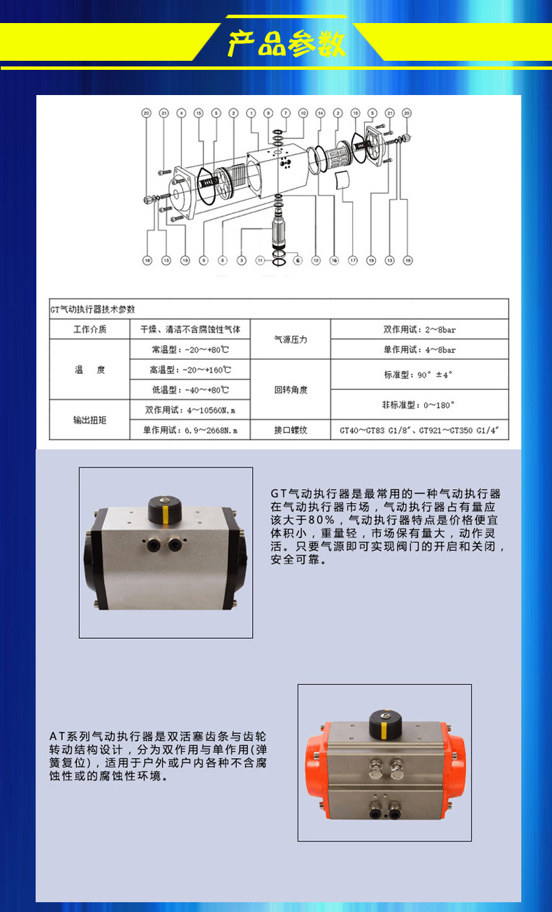 gt气动执行器的图解图片