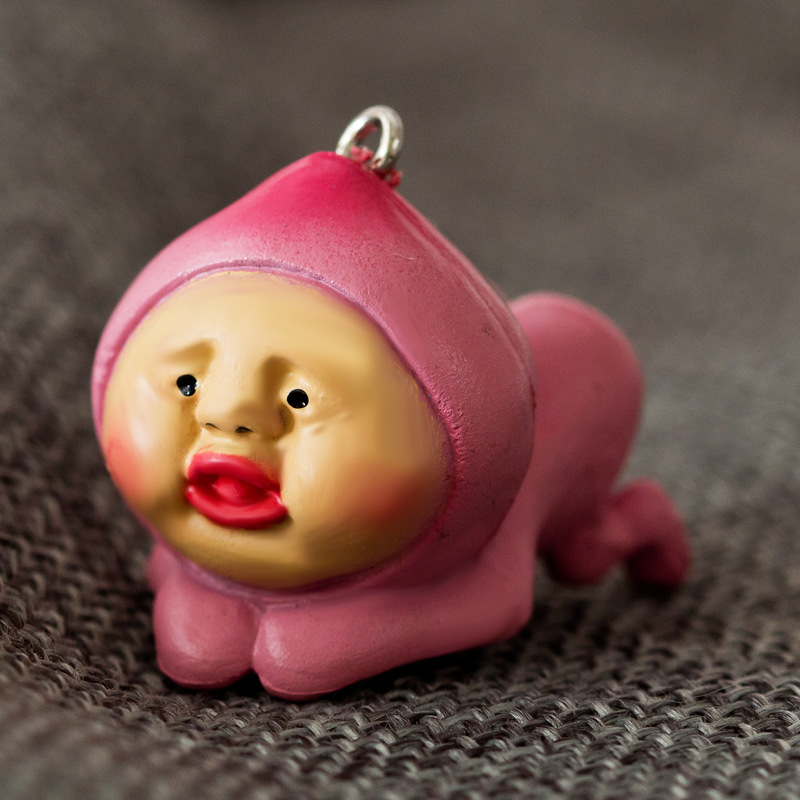 屁桃君 手办公仔 diy微景观摆件 手机挂件批发 4款屁桃君 批发