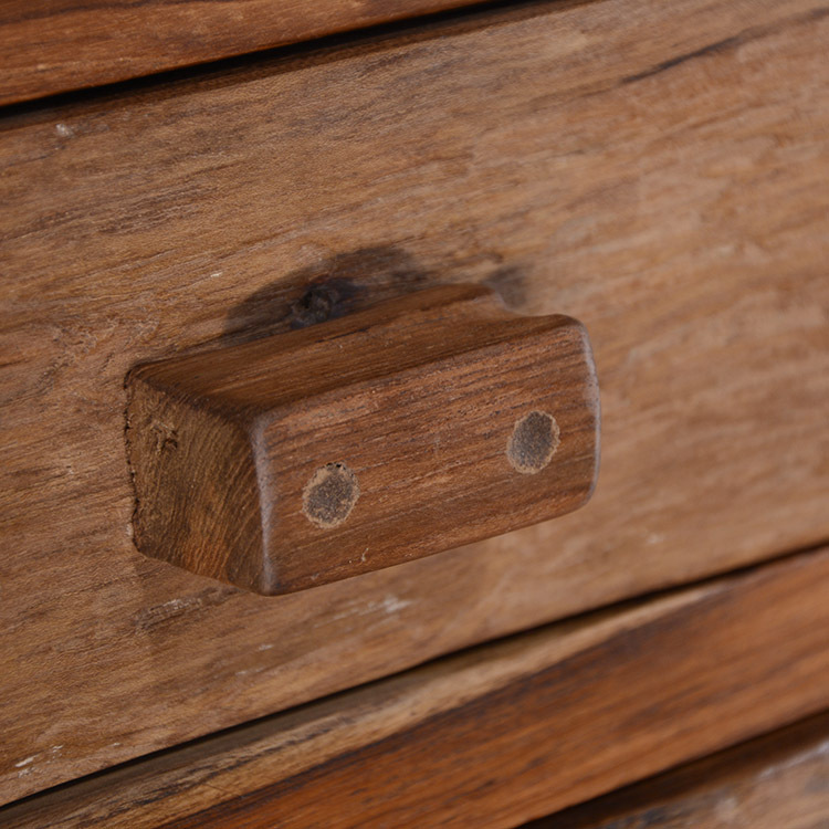 泰国进口实木家居东南亚风格酒店会所柚木七斗柜储物收纳柜102522