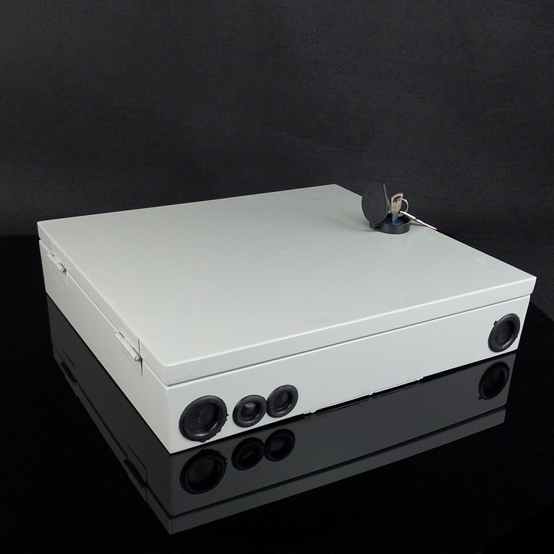 室外12芯光纤分光箱熔接箱抱杆挂杆防水箱户外12芯光缆分纤箱