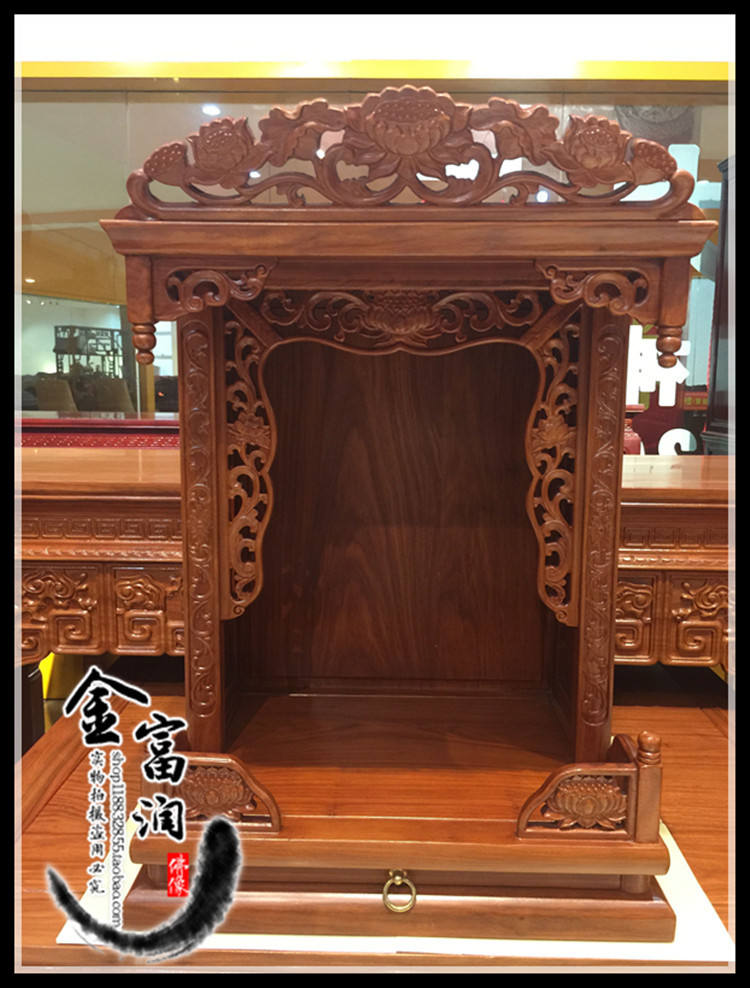 红木佛龛全花梨木吊柜神楼花梨木扁柱神头菩萨神龛神楼佛堂
