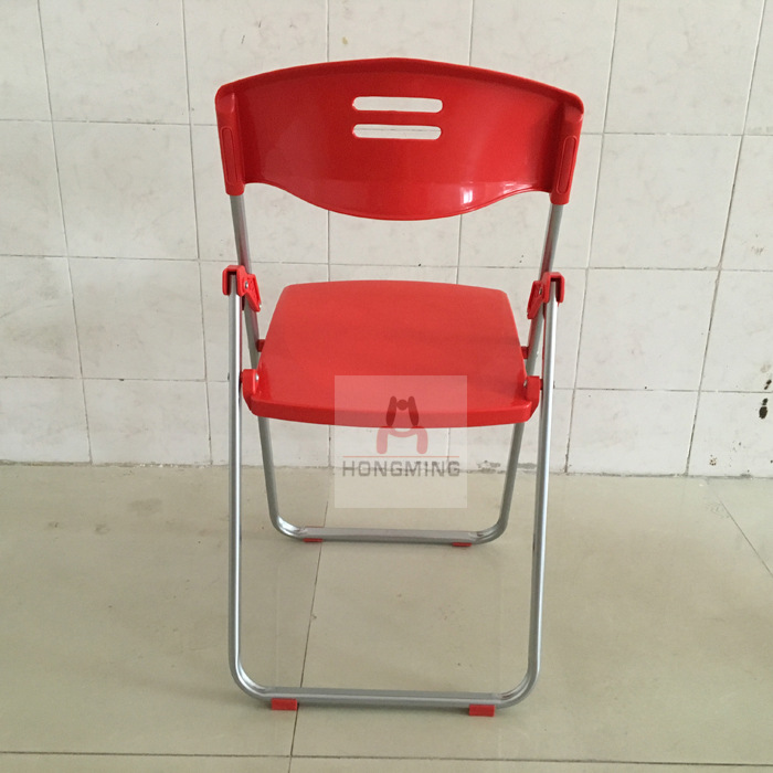 折叠椅免安装折叠培训会议椅 加厚款多种颜色塑料折叠椅会展椅