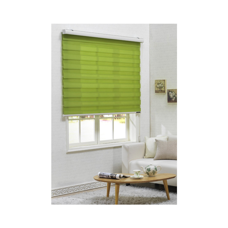 Factory Supply Export Curtain Double Roller Blind Soft Gauze Curtain Study Living Room Awning Curtain Louver Curtain