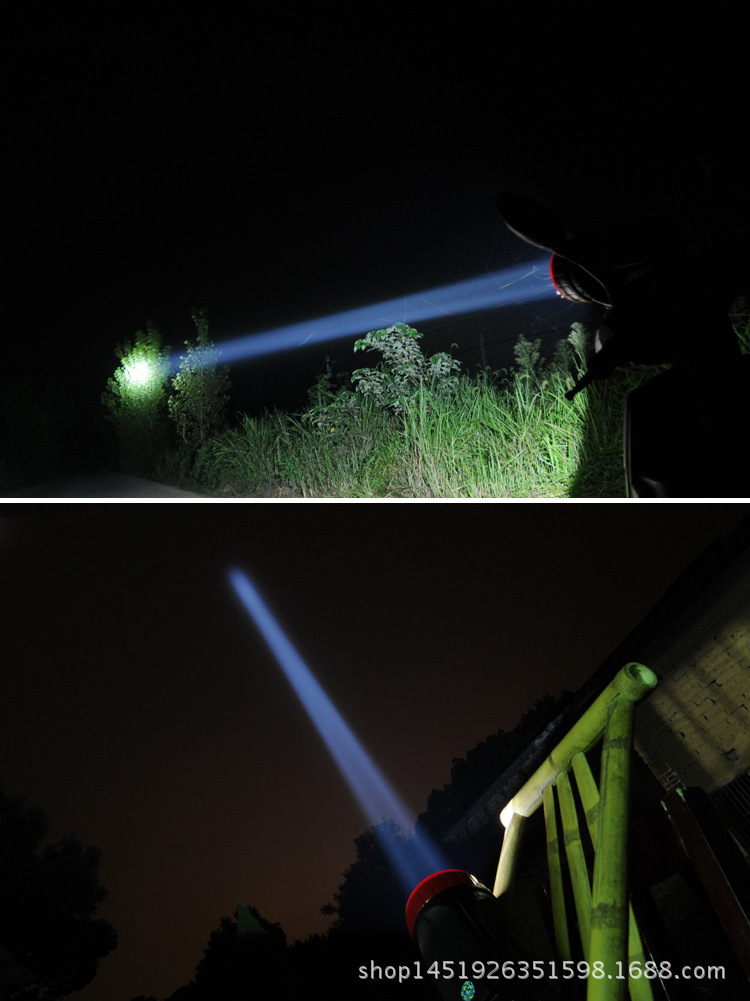 厂家直销 强光大功率充电手提户外led探-探照灯
