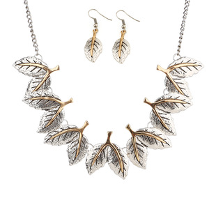 欧美民族配饰风毛衣项链流行合金饰品批发个性树叶毛衣链套链