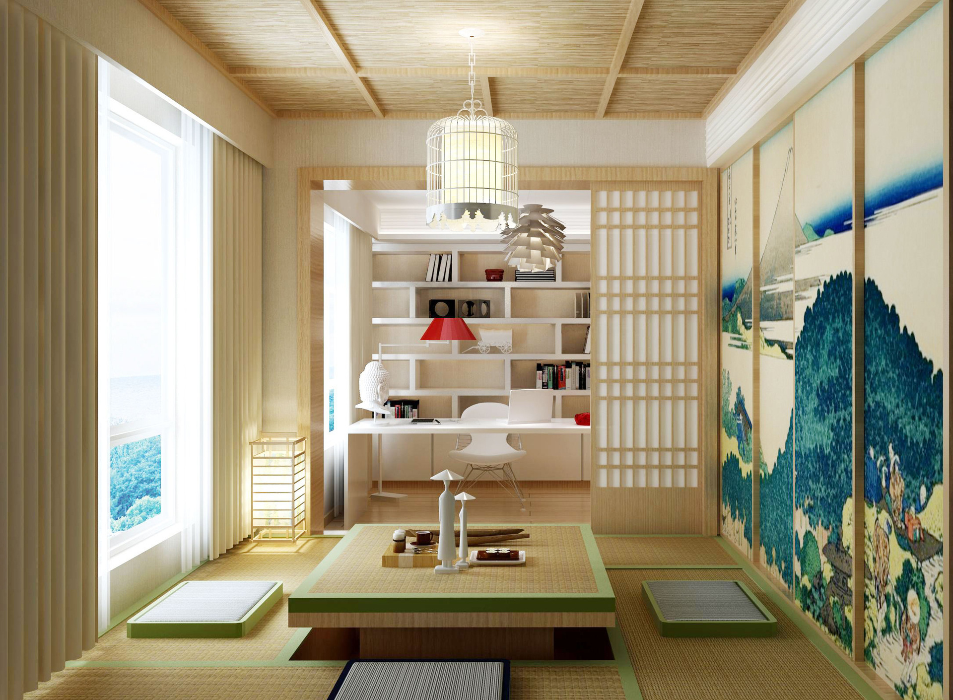 和室榻榻米设计 升降台藤席棕芯榻榻米设计定制 大工程电话报.