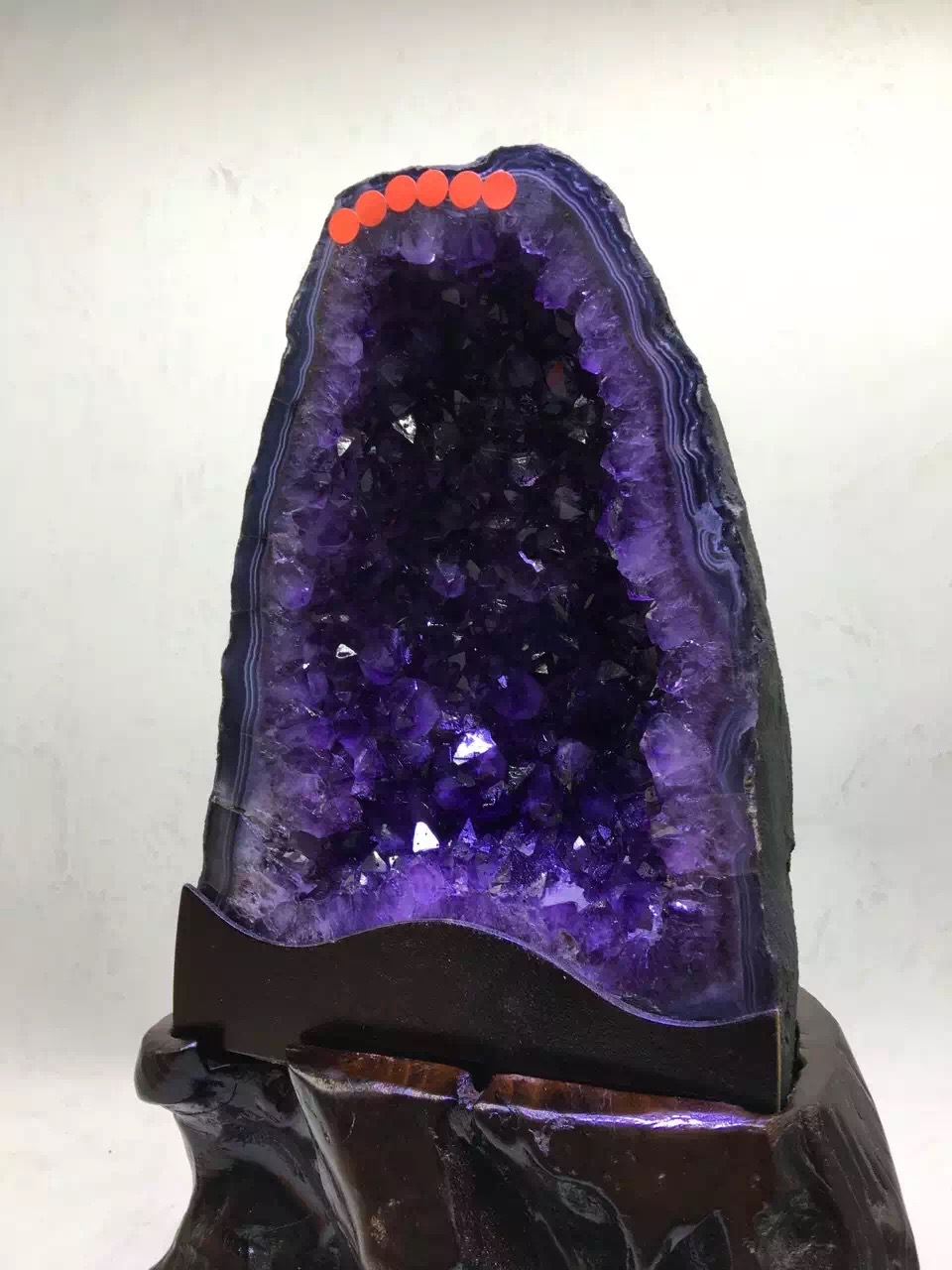 巴西天然紫晶洞摆件 紫水晶洞玛瑙聚宝盆摆件 开业居家摆件