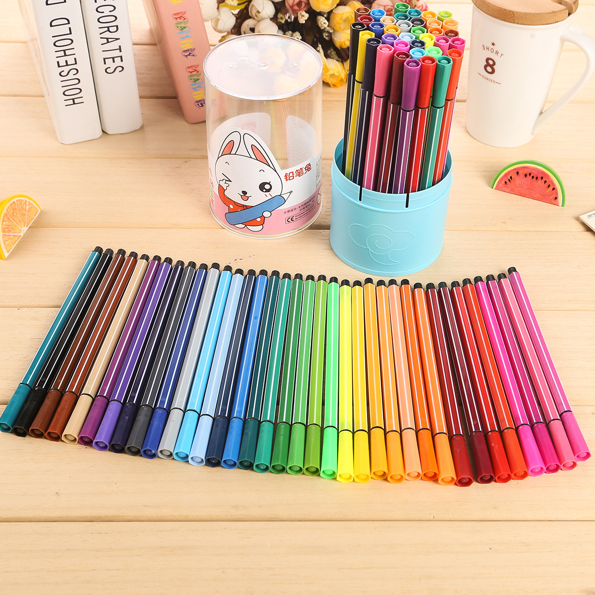 慕庭36色可水洗水彩笔筒装画笔儿童绘画用品画具批发