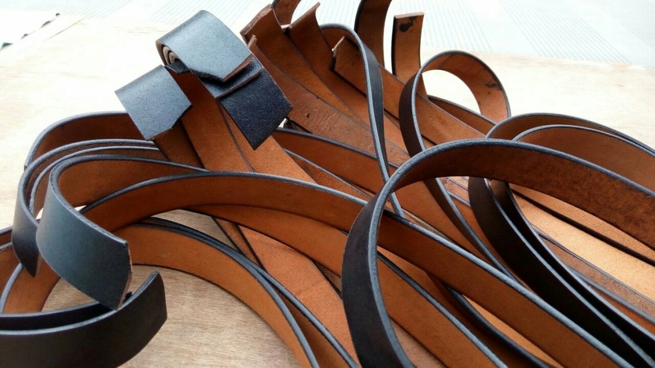 手工整张切割纯牛皮自动皮带条跑江湖地摊真