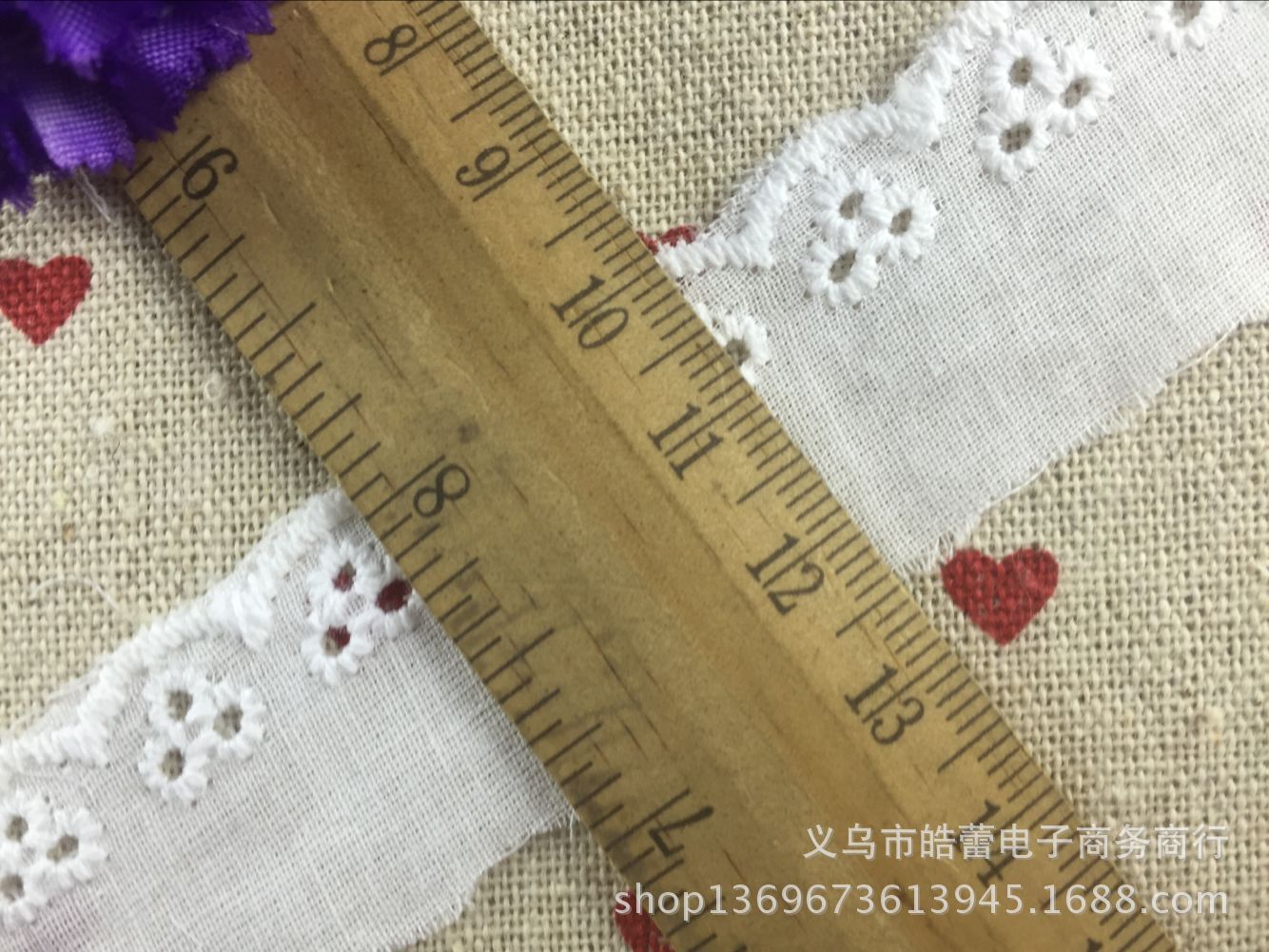 【服装辅料】 优质棉布小五孔 小三孔花边 diy2.5cm 长期有现货