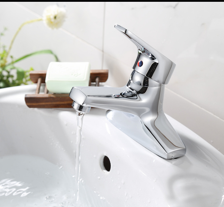 余姚厂家卫浴洁具批发高品质全铜洗脸盆 面盆 冷热双联 水龙头