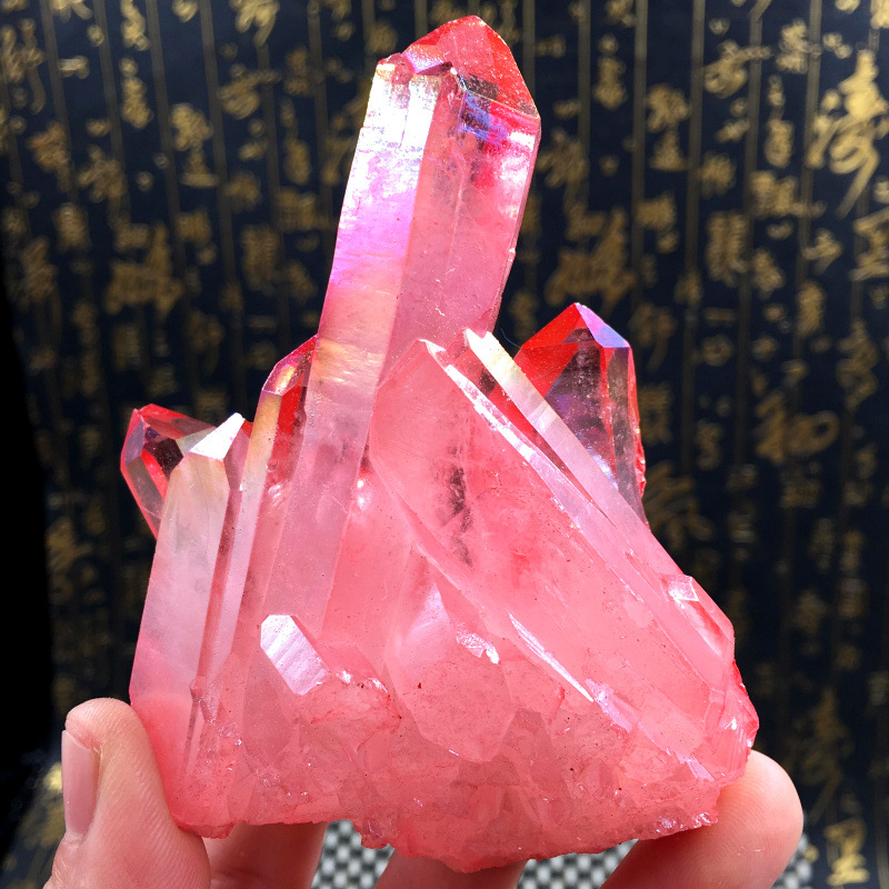 粉水晶簇 原石摆件居家 客厅书房摆件 外贸 海外畅销