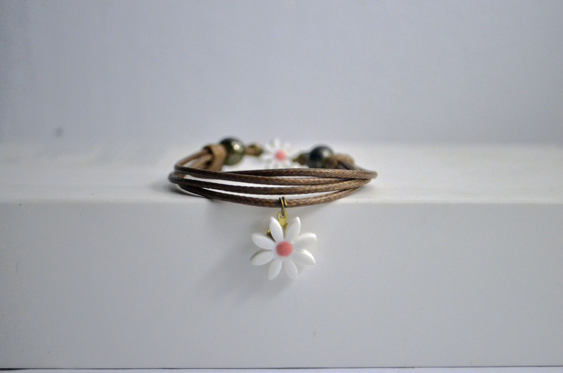 两生花手链景德镇地摊货源饰品 手工原创 热卖爆款花瓣陶瓷手链