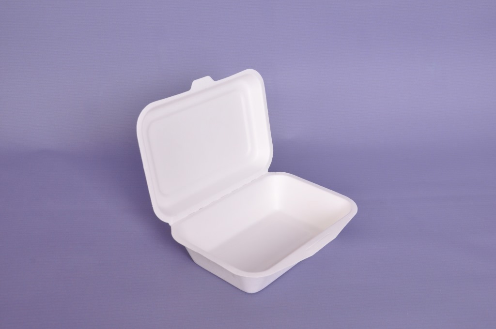 一次性可降解秸秆浆纸浆餐盒 外卖连锁店_外卖包装_外卖打包盒