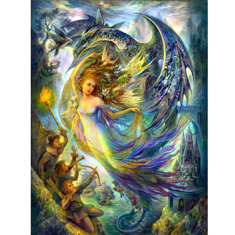 3d 精准印花 龙女 女神插画龙之女 font color=red>最 /font> font