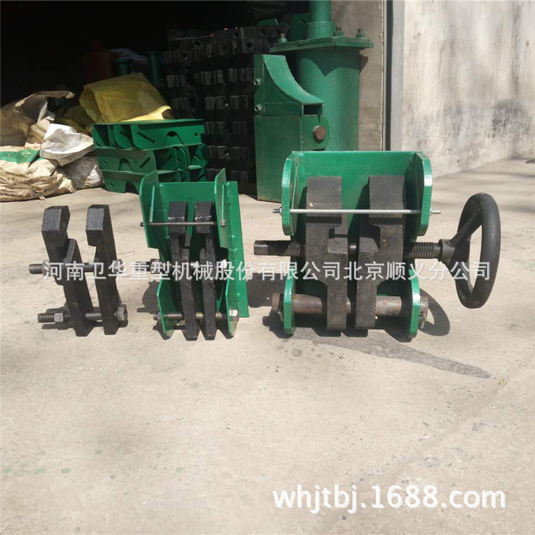 直销带底坐加厚手动圆盘式龙门吊夹轨器 18-50加厚防火简易夹轨器