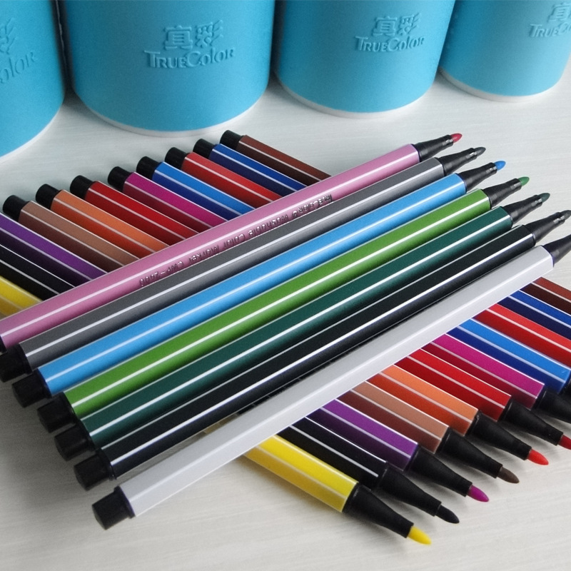 真彩cwp-2600水彩笔36色24色18色12色可水洗水彩笔 画画笔