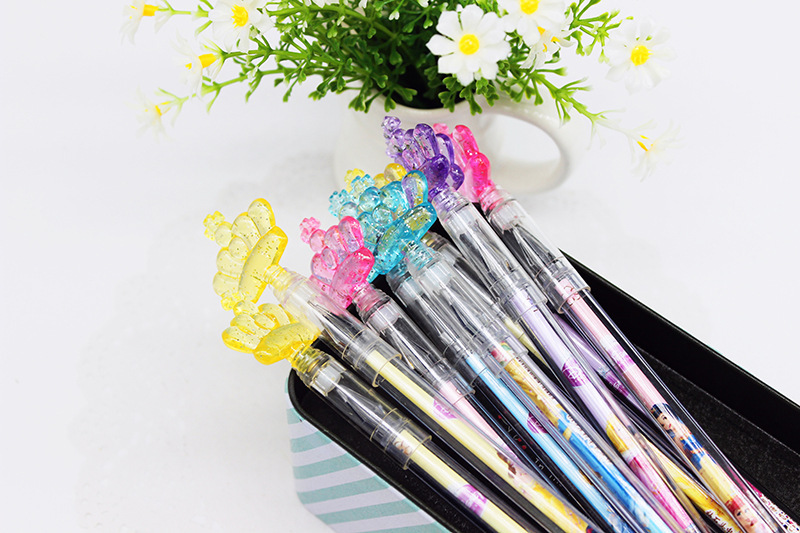 公主皇冠钻石头中性笔 创意学生中性笔 韩国文具特价厂家批发