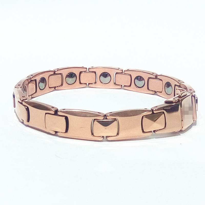 手表扣 蝴蝶扣 双按扣钨钢玫瑰金锗石手链 锗粒表扣手饰