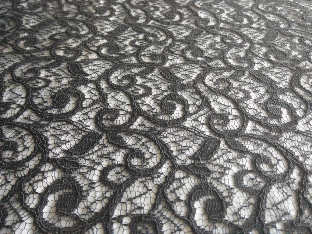 全涤波边蕾丝 股线蕾丝 新款蕾丝厂家直销 无弹蕾丝面料