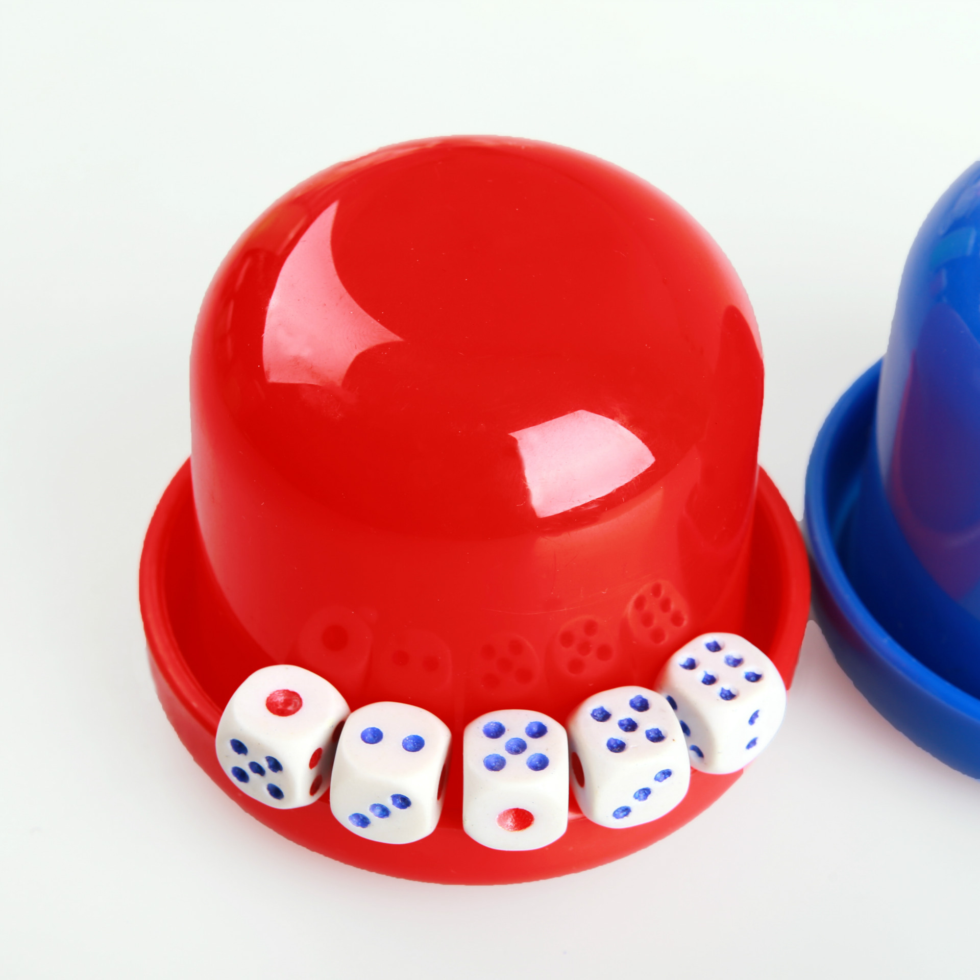 加厚带底托筛盅 酒吧夜店组合骰子骰盅色盅套装 送5粒色子 43克