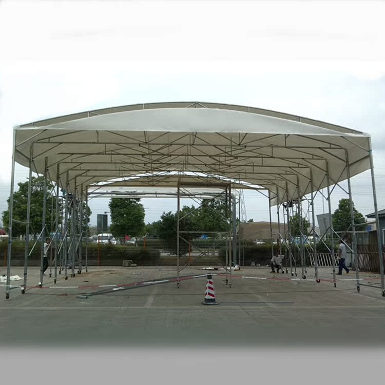 长沙汽车折叠推拉棚 移动活动帐篷 东莞大型可推拉伸缩帆布雨棚