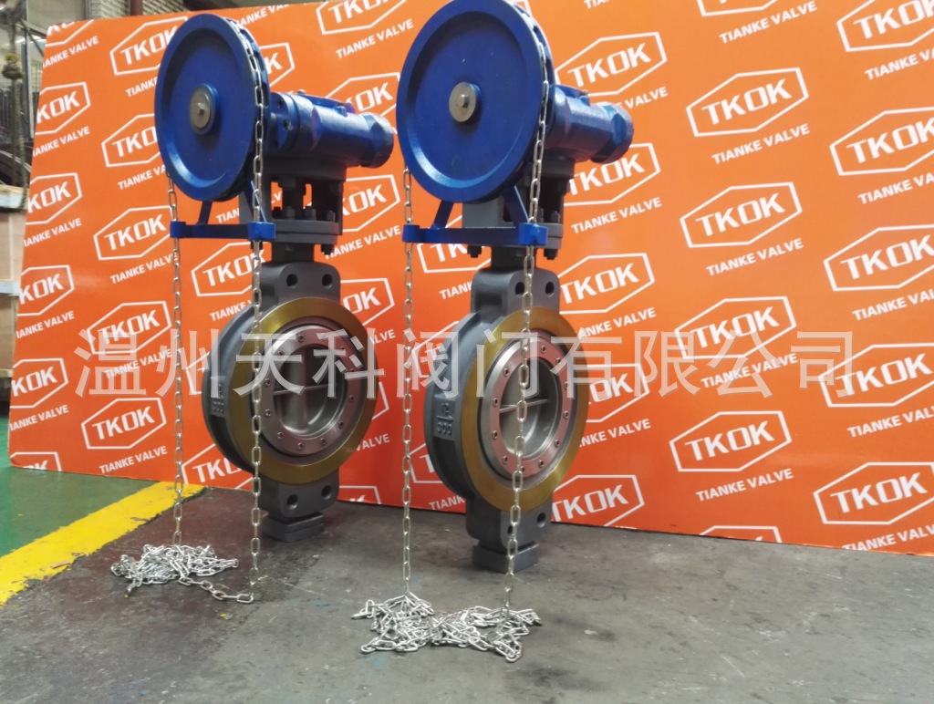 12寸300lb金属硬密封美标蝶阀对夹式蝶阀碳钢wcb材质蜗轮链条操作