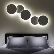 简约现代圆形组合LED时尚艺术创意日食卧室床头客厅过道楼梯壁灯