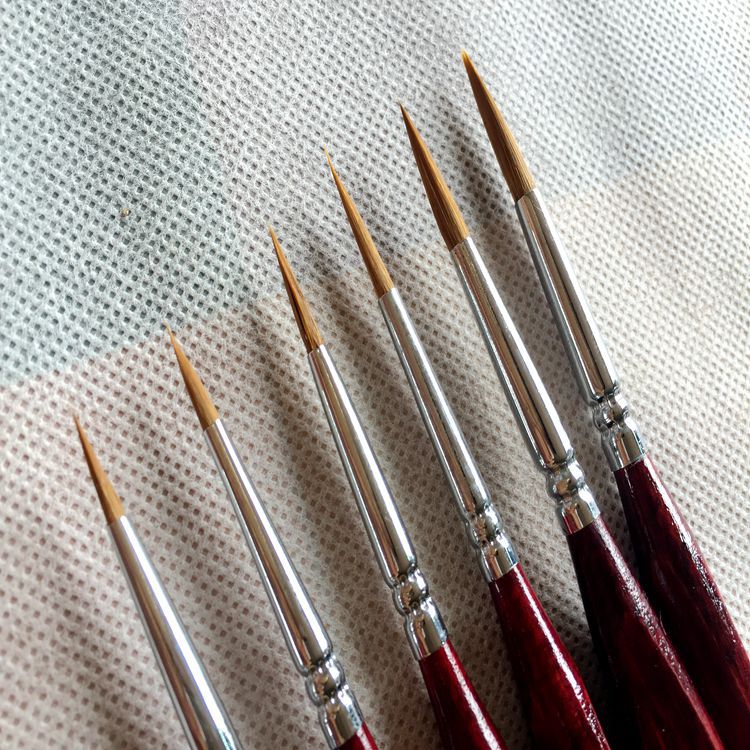 厂家直销 狼毫勾线笔 描线笔 水粉水彩油画 1-6号批发