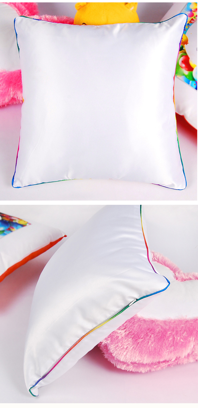 热转印高密度亮光桃皮绒枕套 空白抱枕耗材diy个性照片定制.