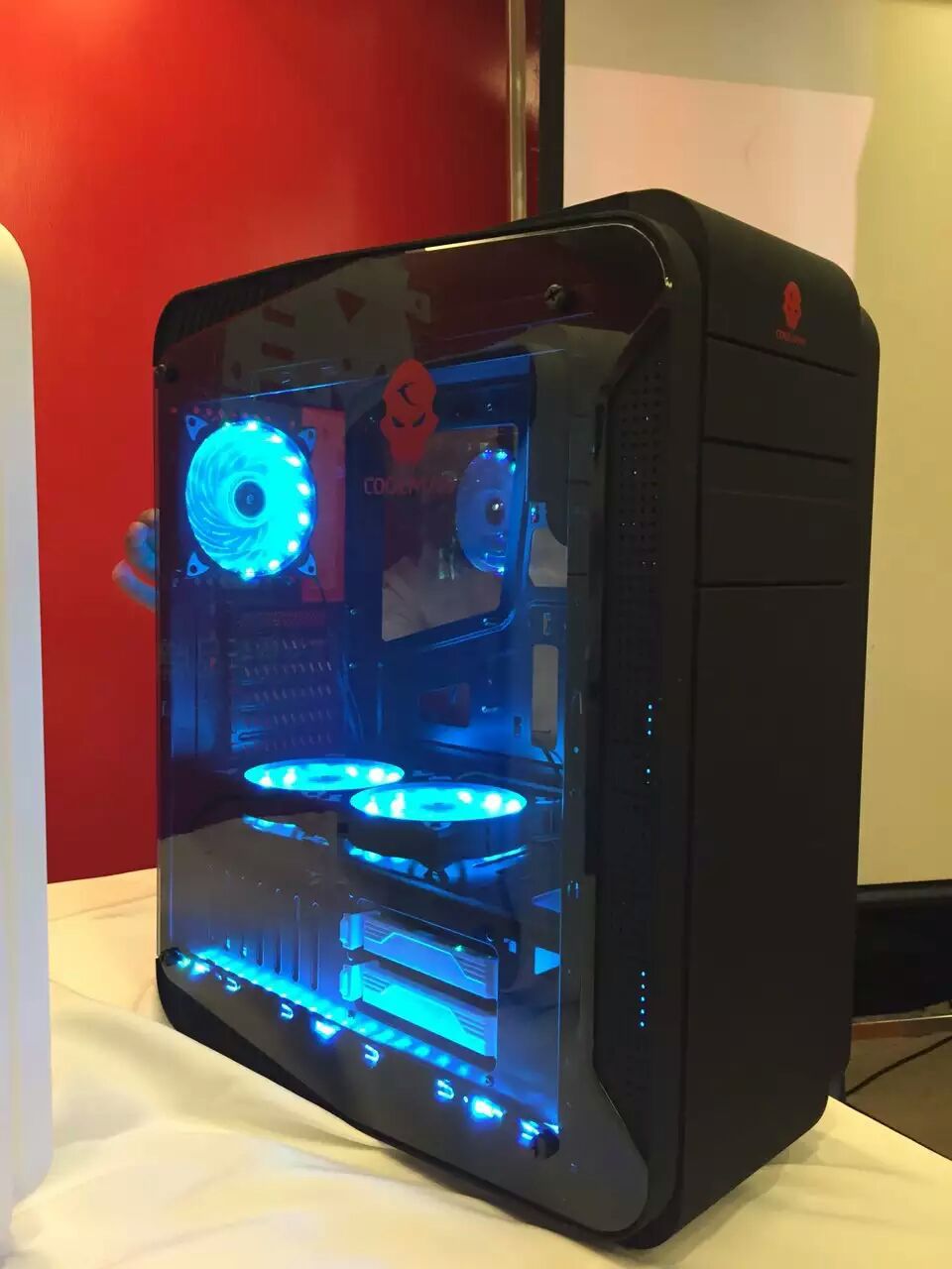 coolman机箱豪华台式电脑游戏网吧机箱高端网咖全侧
