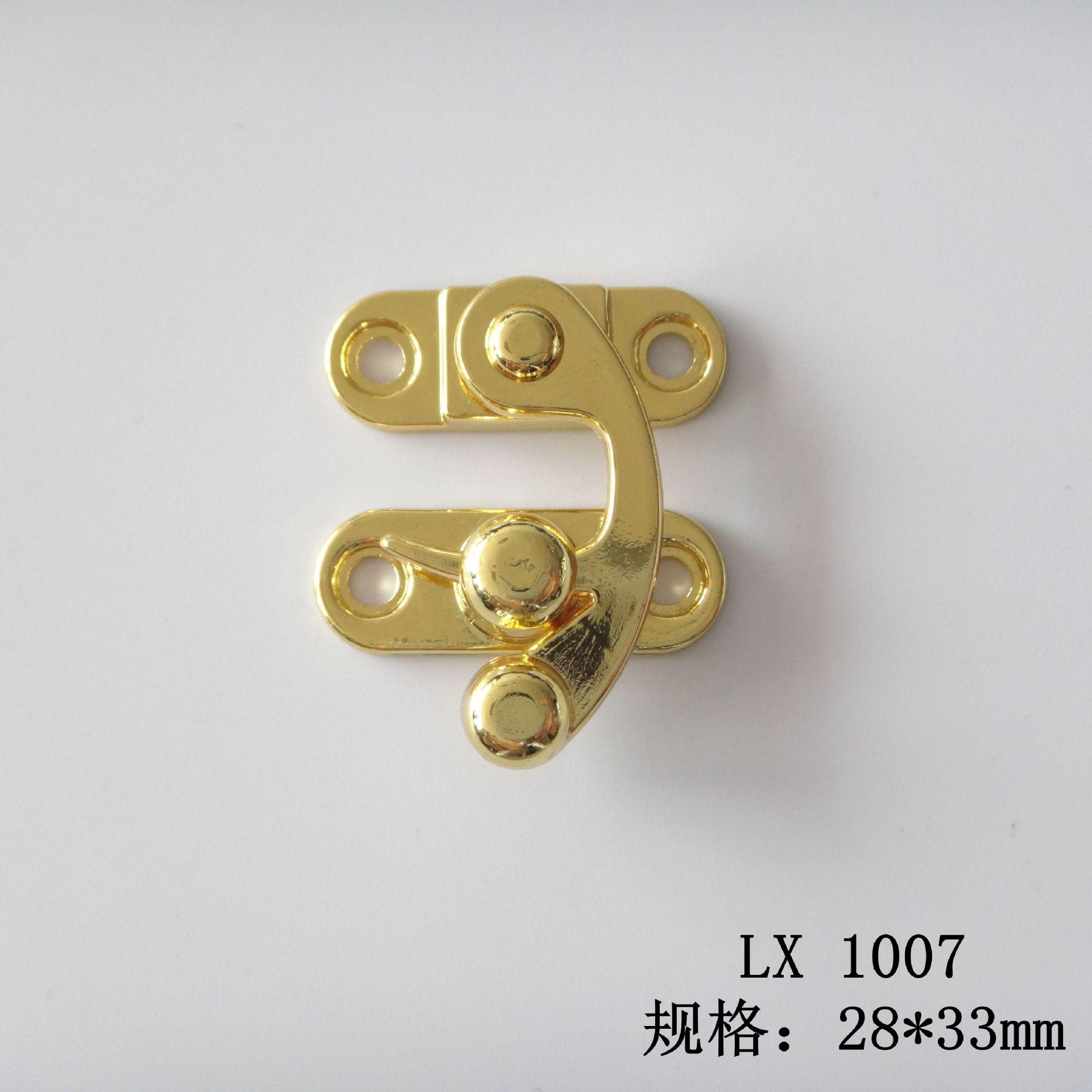 33*28木盒锁扣 大小号合金牛角扣 复古箱包锁 勾锁 左右牛角锁