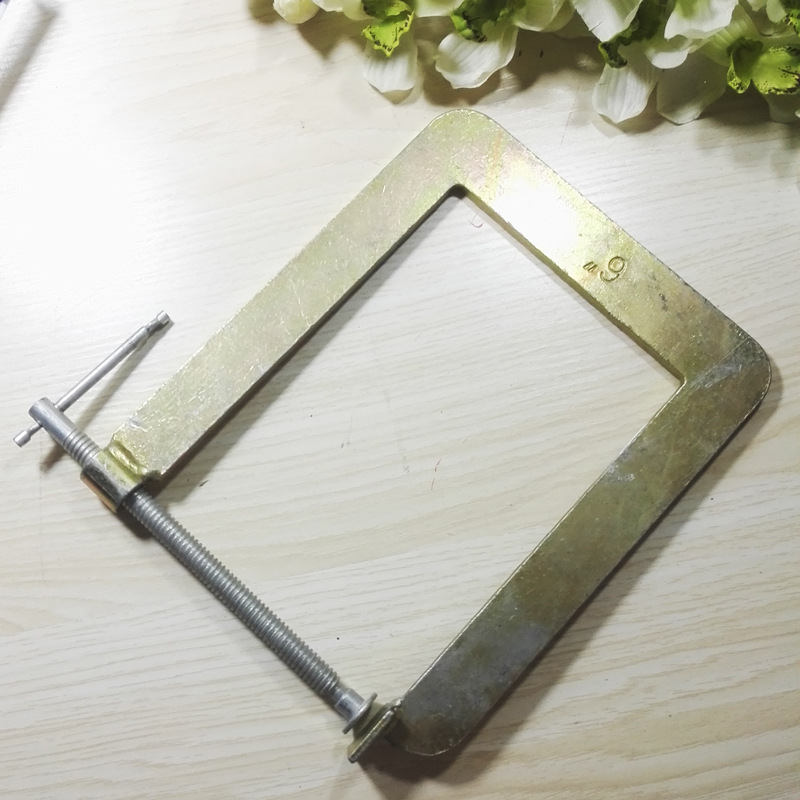 工厂直销木工夹黄色电镀钢板u型夹钳u型快速紧固木工夹u型字夹具