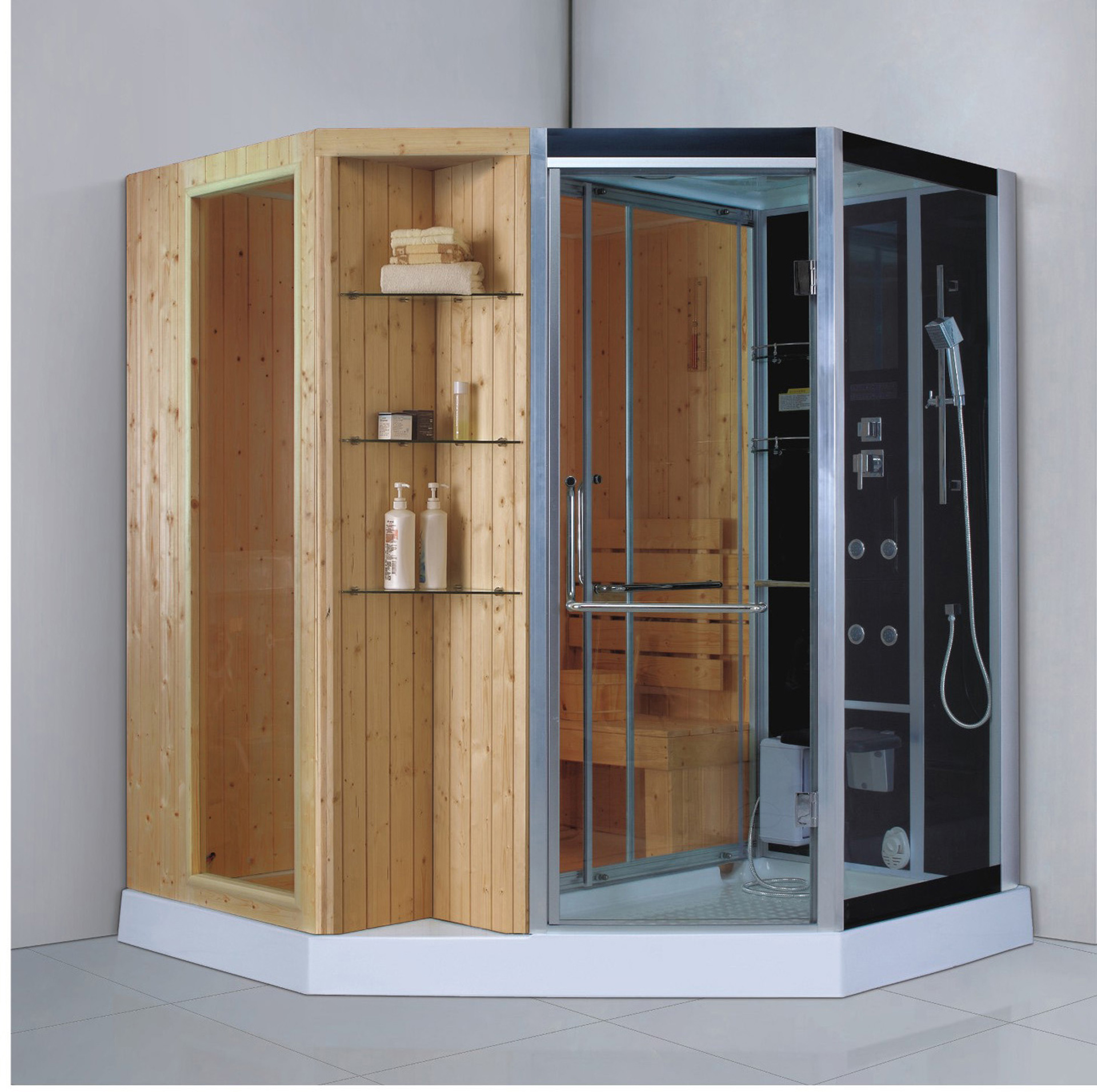 厂家供应整体豪华家庭淋浴蒸汽房 家用汗蒸桑拿房 家用干蒸房946
