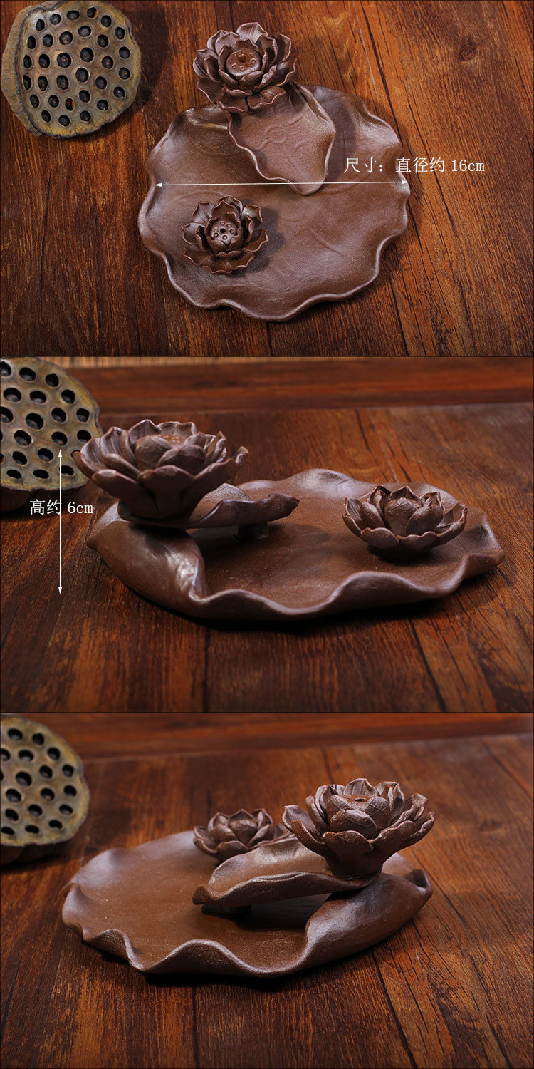 景德镇陶瓷花香插 香座 香薰炉倒流香蚊香盘大号手工xc016