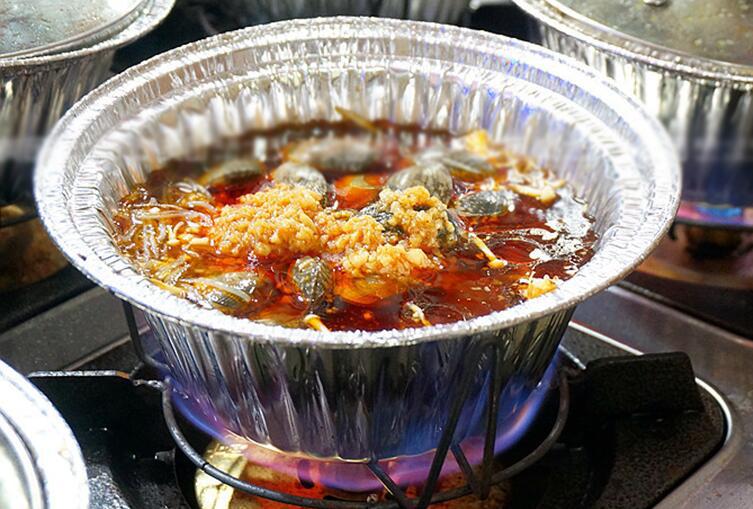 一次性打包铝箔锡纸盒 加强型可明火烧 煲仔饭碗 锡纸花甲碗包邮