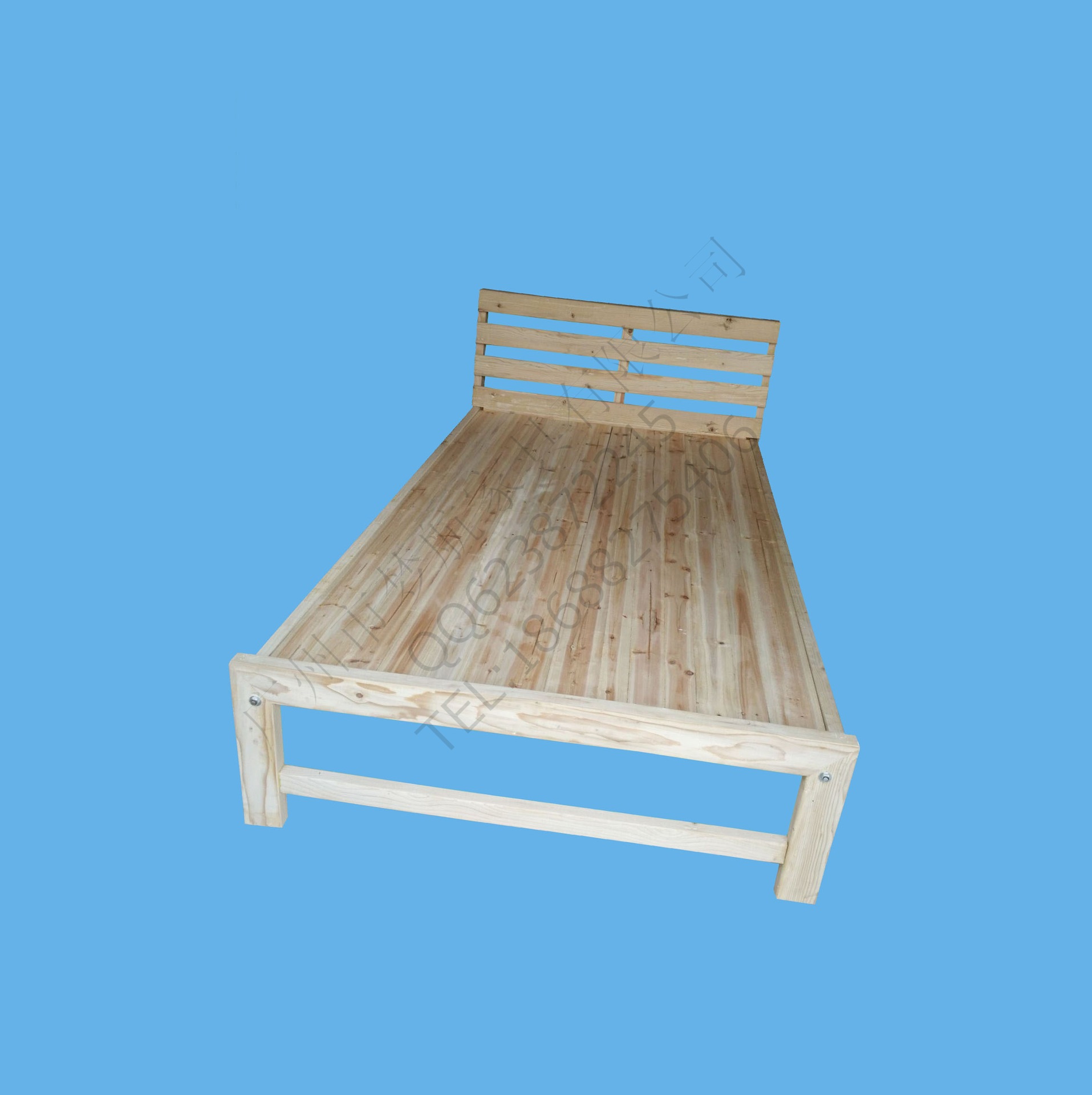 实木单层床d01#1