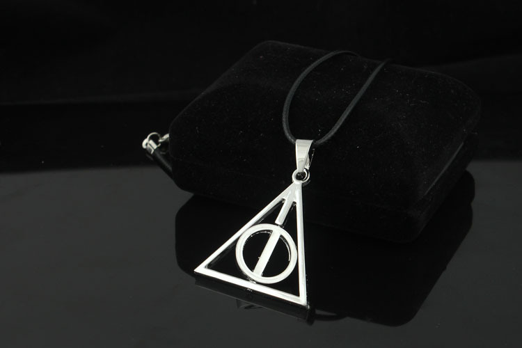 t399哈利波特项链 卢娜三角 死亡圣器 可转动项链义乌小商品批发