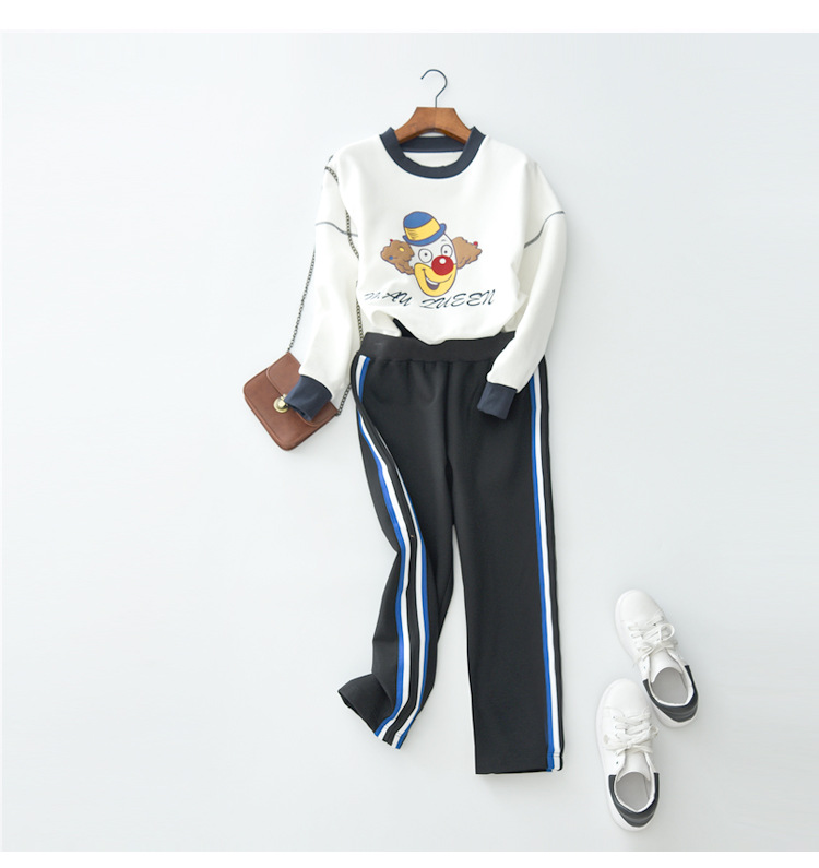 2016秋冬季新款卡通印花加绒加厚套头长袖卫衣女韩版时尚性格上衣