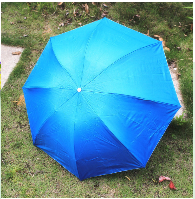 雨伞批发 三折伞 折叠伞 厂家批发短柄银胶遮阳伞 地摊9.9元店