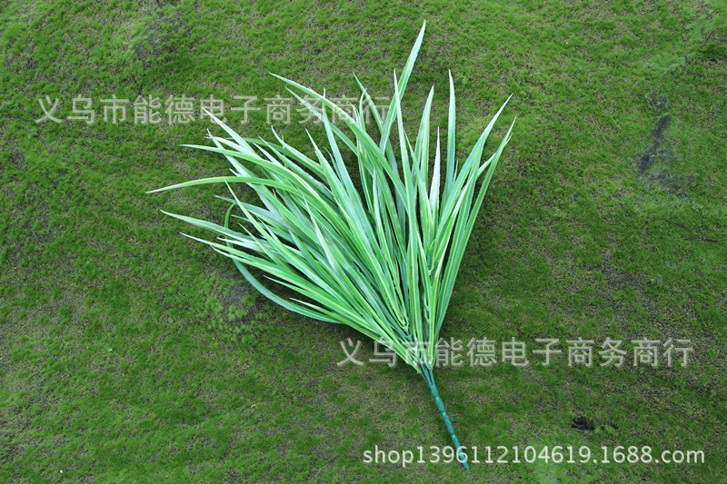 5叉白青草植物墙配材仿真草大青草绿景装饰杂草塑料草