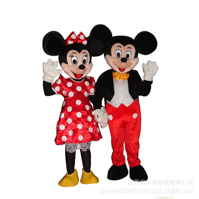 定制迪士尼米老鼠米奇米妮活动行走卡通人偶服装生产厂家批发供应